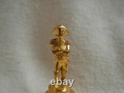 RARE PETIT CACHET EN BRONZE DORE, NAPOLEON, EPOQUE FIN XIXème