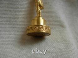 RARE PETIT CACHET EN BRONZE DORE, NAPOLEON, EPOQUE FIN XIXème