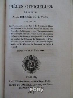 RESTAURATION LOUIS XVIII. 5 textes de l'époque. Ensemble très rare 1795-1814