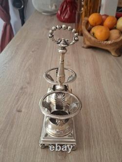 Rare Huilier Vinaigrier ARGENT MASSIF Epoque Empire Restauration Debut XIXÈME