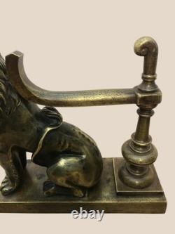 Rare paire de cales portes de chateau en bronze Napoléon III époque XIXème