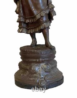 SCULPTURE EN FONTE D'ART DANSEUSE ESPAGNOLE HAUTEUR 65 cm ÉPOQUE NAPOLÉON III