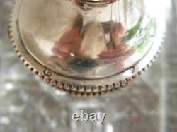 SUPERBE ENCRIER EN CRISTAL TAILLE ET ARGENT, STYLE EMPIRE, EPOQUE XIXème