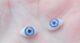 Superbe Petite Paire D'yeux Bleus à Rayons Poupée époque Xixème