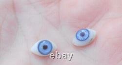 SUPERBE petite paire d'yeux bleus à rayons poupée époque XIXème