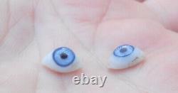 SUPERBE petite paire d'yeux bleus à rayons poupée époque XIXème