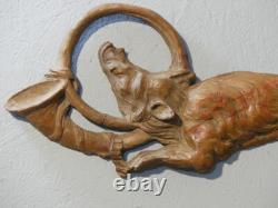 Sanglier Au Cor De Chasse, Sculpture Cynégétique En Terre Cuite, époque XIX ème