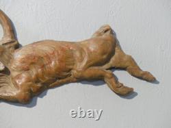 Sanglier Au Cor De Chasse, Sculpture Cynégétique En Terre Cuite, époque XIX ème