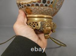 Satsuma et Gagneau Paris, lampe en porcelaine japonaise, époque XIX ème siècle