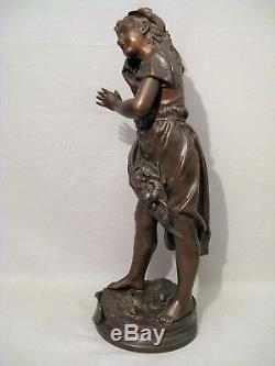 Sculpture bronze signée Adrien Gaudez écho époque XIX ème siècle