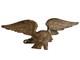 Sculpture D'ornement En Bois Beige Et Doré Aigle D'époque Empire Xixème