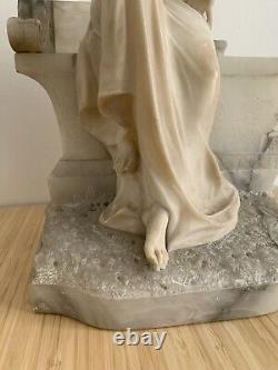 Sculpture en marbre et albatre époque Art Nouveau circa 1890 XIXeme