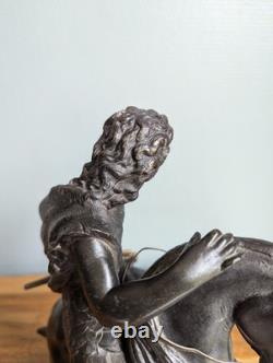 Sculpture en régule représentant Vercingétorix à cheval, époque XIXème siècle