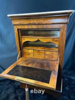 Secrétaire XIXe en noyer d'époque Louis-Philippe