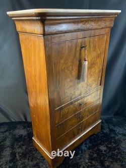 Secrétaire XIXe en noyer d'époque Louis-Philippe
