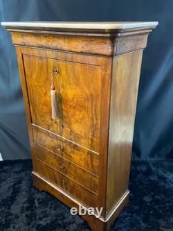 Secrétaire XIXe en noyer d'époque Louis-Philippe
