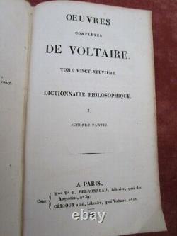 Serie De 50 Livres Epoque Debut 19eme Oeuvres Completes De Voltaire