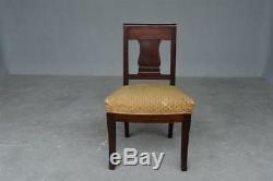 Série de 4 chaises en acajou de style Empire époque XIXème