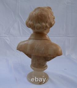 Statuette Albâtre Homme Epoque Louis XVIII du XIXème siècle