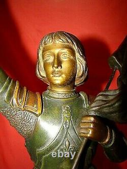 Statuette de Jeanne d'Arc en régule par Ruffony époque fin XIX ème