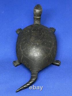 Sublime Statuette Tortue Chine Époque Fin XIX Début XX Eme Siècle En Bronze