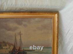 TABLEAU, HUILE SUR TOILE, MARINE, SIGNE, EPOQUE FIN XIXème OU DEBUT XXème