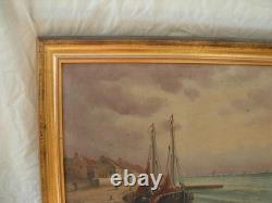 TABLEAU, HUILE SUR TOILE, MARINE, SIGNE, EPOQUE FIN XIXème OU DEBUT XXème