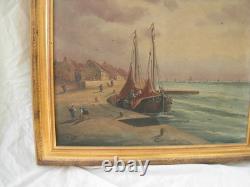TABLEAU, HUILE SUR TOILE, MARINE, SIGNE, EPOQUE FIN XIXème OU DEBUT XXème