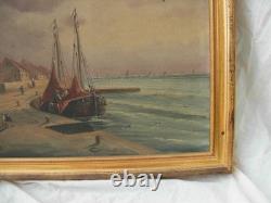 TABLEAU, HUILE SUR TOILE, MARINE, SIGNE, EPOQUE FIN XIXème OU DEBUT XXème