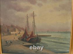 TABLEAU, HUILE SUR TOILE, MARINE, SIGNE, EPOQUE FIN XIXème OU DEBUT XXème