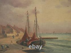 TABLEAU, HUILE SUR TOILE, MARINE, SIGNE, EPOQUE FIN XIXème OU DEBUT XXème