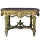 Table D'appoint Laqu&eacute;e Verte Et Dor&eacute;e &eacute;poque Xix&egrave;me