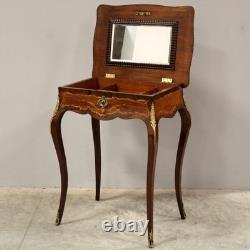 Table d'époque Napoleon III en marqueterie 19ème siècle