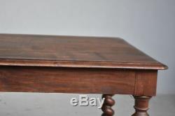 Table en noyer et chêne style Louis XIII torsadée époque XIXème