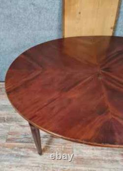 Table époque art déco à allonges en acajou vers 1920 (305 cm)