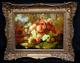 Tableau Huile Nature Morte Aux Fruits Signé François Style Xixème époque Xxème