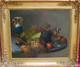 Tableau Nature Morte Aux Raisins Epoque Charles X Huile/toile Du Xixème Siècle