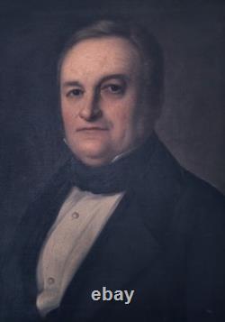 Tableau Portrait d'Homme Epoque Louis Philippe Huile/Toile du XIXème siècle