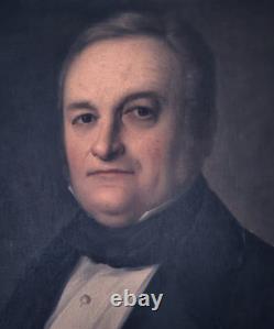 Tableau Portrait d'Homme Epoque Louis Philippe Huile/Toile du XIXème siècle