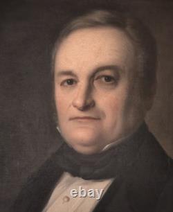 Tableau Portrait d'Homme Epoque Louis Philippe Huile/Toile du XIXème siècle