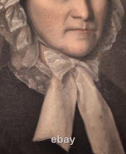 Tableau Portrait de Femme Epoque Louis Philippe Huile/Toile du XIXème siècle