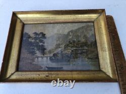 Tableau Yuzen birodo en velours de soie époque Meiji 24 x 33 cm