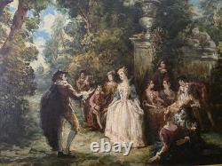 Tableau ancien huile scène de genre XVIIIème époque XIXème Monticelli Tableau ancien huile scène de genre XVIIIème époque XIXème Monticelli