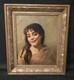 Tableau Huile Portrait Fille Orientaliste Signé époque Xixème