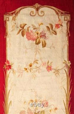 Tapisserie portière manufacture AUBUSSON époque Napoléon III décor vase fleurs