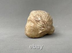 Tête en marbre ou albâtre, Epoque romaine, Archéologie, Sculpture