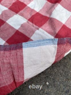 Tissu Coupon Ancien a Carreau XIXeme XVIIIeme Tissus Linge Vêtement Époque