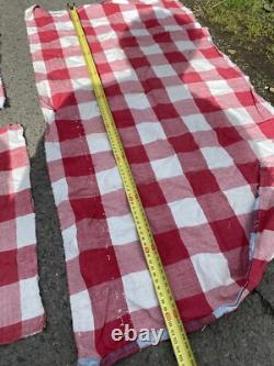 Tissu Coupon Ancien a Carreau XIXeme XVIIIeme Tissus Linge Vêtement Époque