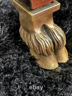 Travailleuse écritoire XIXe acajou époque Louis-Philippe avec bougeoir & encrier