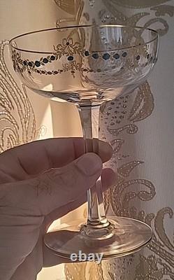 Très RARE Coupe À Champagne Cristal Baccarat Décor Doré Émaillé Époque XIX ÈME